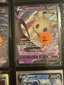 Lot of 9 Pokemon Cards Authentic ~ Lapras Mimikyu Mewtwo Volcarona - Image 5