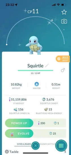 Pokemon Go Shiny Squirtle ( Stage 1 ) - Image 1
