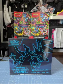 Pokemon TCG Phantasmal Flames Pokemon Center ETB + 2x Booster Bundle SEALED - Image 1