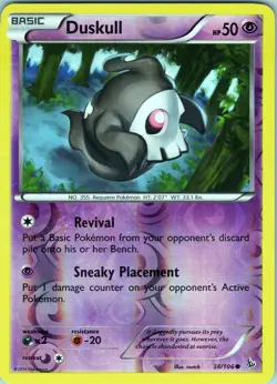Duskull 38/106 Common - Pokemon TCG XY: Flashfire - Reverse Holo (NM) - Image 1