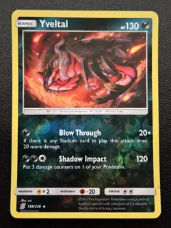 Pokemon TCG - Yveltal Holo Rare SM - Unified Minds 139/236 NM - Image 1