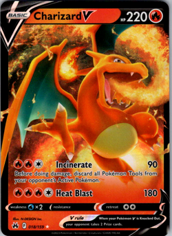 Charizard V 018/159 Pokemon Crown Zenith Ultra Rare Near Mint (NM) 2023 - Image 1
