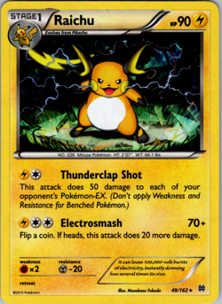 Raichu [VLP] 49/162 - BREAKthrough - Cracked Ice Holo Rare - Pokemon TCG - Image 1