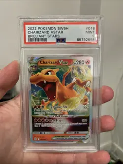 Pokemon Brilliant Stars Charizard VSTAR Ultra Rare 018/172 PSA 9 - Image 1
