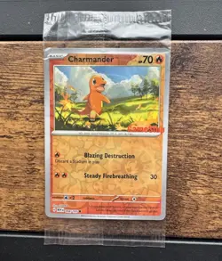 Charmander - 004/165 Gamestop Reverse Holo Stamped Promo Pokemon - NM/MINT - Image 1