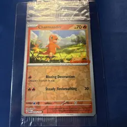 Charmander 004/165 Gamestop Stamped Promo Reverse Holo SEALED Pokemon NM/MINT - Image 1