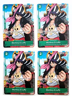 4x (Playset) Luffy (Welcome Pack Vol. 2) One Piece Promo Cards ST16-005 NM - Image 1