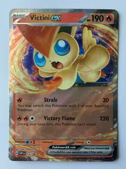 Victini EX 142 Scarlet & Violet Promo Holo Pokemon TCG Card NM - Image 1