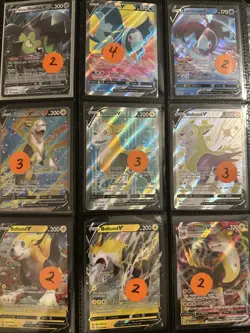 Lot of 9 Pokemon Cards Authentic ~ Boltund Lumineon Galarian Stunfisk - Image 1