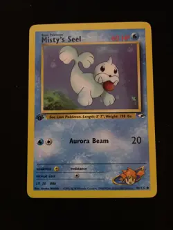 NM (1st edition) Pokemon MISTY'S SEEL Card GYM HEROES Set 88/132 First Ed - Image 1