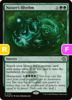 MTG Nature's Rhythm TDM R Sorcery *Foil* NM - Image 1
