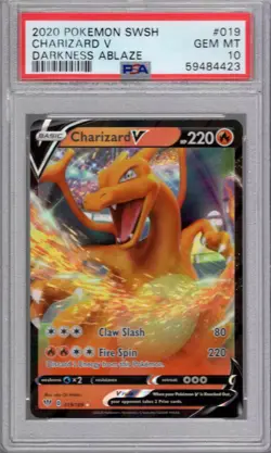 Pokemon Sword & Shield Darkness Ablaze #019 Charizard PSA 10 - Image 1