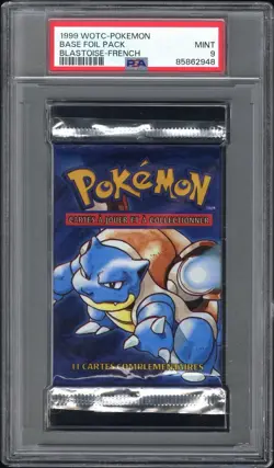 Booster Pokemon Tortank Set de base 1999 FR PSA 9 - Image 1