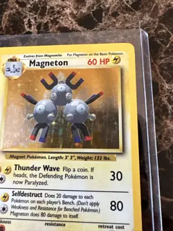 POKEMON - MAGNETON- HOLO RARE - BASE SET UNLIMITED 9/102 NM Rare Foil Vintage - Image 3