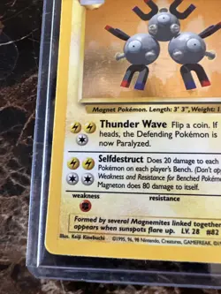 POKEMON - MAGNETON- HOLO RARE - BASE SET UNLIMITED 9/102 NM Rare Foil Vintage - Image 4