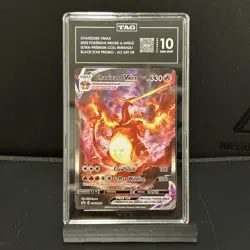 Pokemon Charizard Vmax Black Star Promo SWSH261 TAG 10 PSA 10 - Image 1