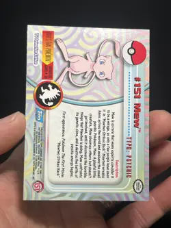 Pokemon Topps 2000 Pokemon Mew #151 TV Animation Series 3 Blue Label Non-Holo LP - Image 3