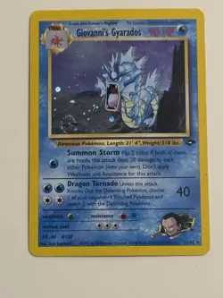 2000 Pokemon GIOVANNI'S GYARADOS #5/132 Gym Challenge Unlimited Holo Swirl ENG - Image 1