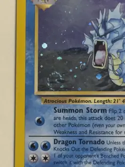 2000 Pokemon GIOVANNI'S GYARADOS #5/132 Gym Challenge Unlimited Holo Swirl ENG - Image 2