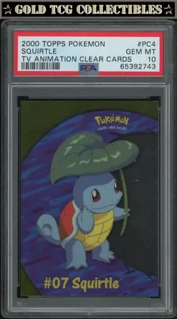 PSA 10 ⭐ Pokemon Squirtle PC4 Clear Card 2000 Topps TV Animation Graded Card - Image 1