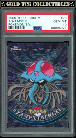 PSA 10 ⭐ Pokemon Tentacruel 73 Chrome Topps Holo Foil TV 2000 Graded Card - Image 1