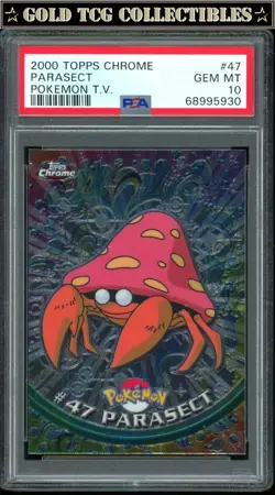 PSA 10 ⭐ Pokemon Parasect 47 Chrome Topps Holo Foil TV 2000 Graded Card - Image 1