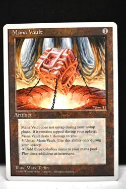 MAGIC THE GATHERING, MANA VAULT, 4TH EDITION, NM, NEVER BEEN PLAYED - Image 1