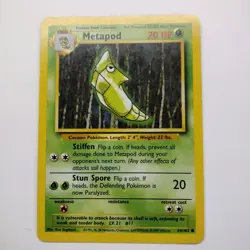 Pokemon TCG Unlimited Base Set Metapod 54/102 M/NM - Image 1