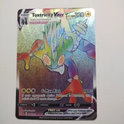 Toxtricity VMAX 196/192 Rebel Clash SWSH Rainbow Secret Rare Pokemon TCG Card NM - Image 1
