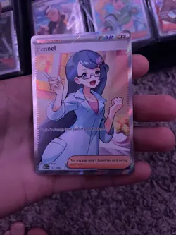 Pokemon TCG SV Black Bolt Fennel Trainer Holo Card 162/086 - Image 1