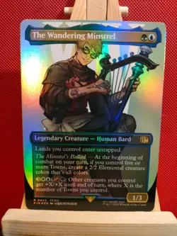 The Wandering Minstrel FOIL (Borderless) - Final Fantasy - NM - Rare - MTG - Image 1