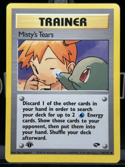 Pokemon Card: Gym Challenge 1st Edition Uncommon: Misty's Tears 118/132 LP - Image 3