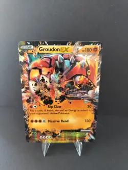 Pokemon TCG XY Primal Clash Groudon EX Holo Card 85/160 Ultra Rare LP/NM Pokemon - Image 1