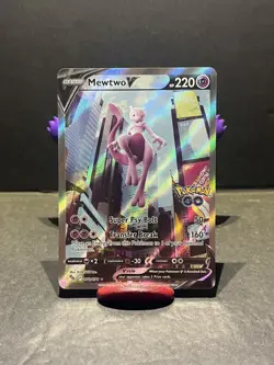 Pokemon Go Mewtwo v Alternate Full Art Holo Card 072/078 NM Condition - Image 1