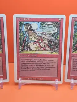 🔴🔴🔴 (4) 1994 MAGIC The Gathering EARTHBIND REVISED 3RD EDITION PLAYED 🔴🔴🔴2 - Image 3