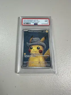 Pokemon Pikachu with Grey Felt Hat Van Gogh Full Art Promo SVP EN 085 PSA 9 Mint - Image 1