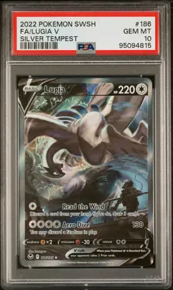Pokemon 2022 Lugia V 186/195 Alt Art Silver Tempest GEM MINT PSA 10 - Image 1