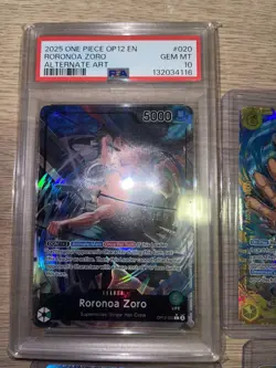 One Piece Legacy of the Master Roronoa Zoro #OP12-020 Alternate Art PSA10 +11 - Image 3