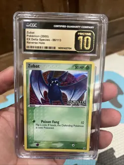 Pokemon Zubat EX Delta Species Reverse Holo #88 2005 CGC PRISTINE Rare Low Pop - Image 1