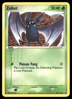 2005 EX Delta Species Set Pokemon Card 088 Zubat LP - Image 1