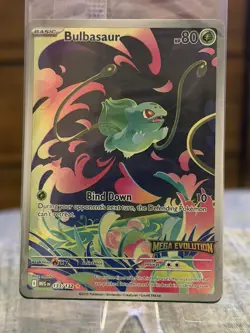 SEALED Pokemon Mega Evolution Enhanced Box Topper Stamped Promo Bulbasaur 133 - Image 1