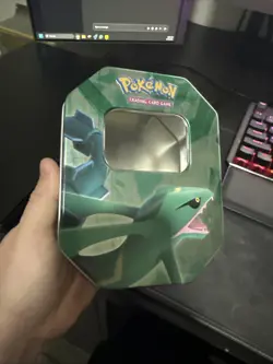 Pokemon TCG EX Collectors EMPTY Tin 2006 Storage Display Rayquaza Groudon Kyogre - Image 1