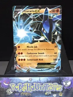 Pokemon Card Lucario EX 54/111 XY Furious Fists Ultra Rare Half Art Played - Image 1