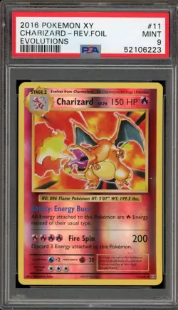 Pokemon Charizard XY Evolutions Reverse Holo Rare #11 PSA 9 Mint - Image 1
