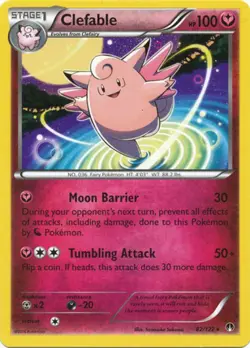 2x (XY09-082) Clefable Rare Pokemon XY BreakPoint Card # 82 - Image 1