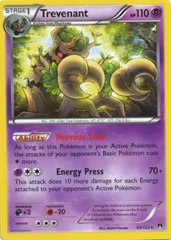 2x (XY09-065) Trevenant Rare Pokemon XY BreakPoint Card # 65 - Image 1
