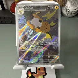 Pokemon TCG sleeping Raichu Card Paldea Evolved Illustration 211/193 - Image 1