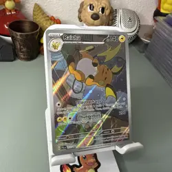 Pokemon TCG sleeping Raichu Card Paldea Evolved Illustration 211/193 - Image 3