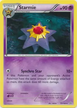 2x (XY05-073) Starmie Rare Pokemon XY Primal Clash Card # 73 - Image 1