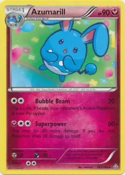 2x (XY05-103) Azumarill Rare Pokemon XY Primal Clash Card # 103 - Image 1